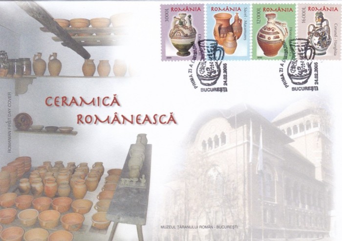 ROMANIA 2005 LP 1674 CERAMICA ROMANEASCA I FDC foto mare ROMANIA 2005 LP 1674 CERAMICA ROMANEASCA I FDC foto mare
