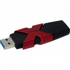 Stick memorie USB Kingston HyperX Savage , 64 GB , USB 3.0 , Negru/Rosu foto