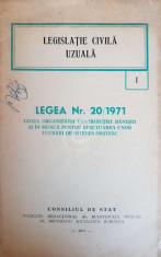 Legea nr. 20/1971. Legea organizarii contributiei banesti si in munca pentru efectuarea unor lucrari de interes obstesc foto