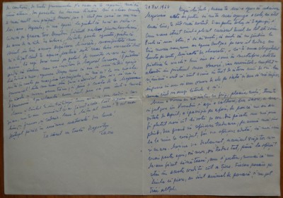 Scrisoare a scriitoarei Lucia Demetrius catre Mia Groza, fiica lui Petru Groza foto