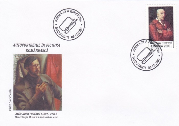 ROMANIA 2000 LP 1535 AUTOPORTRETUL IN PICTURA ROMANEASCA FDC ROMANIA 2000 LP 1535 AUTOPORTRETUL IN PICTURA ROMANEASCA FDC