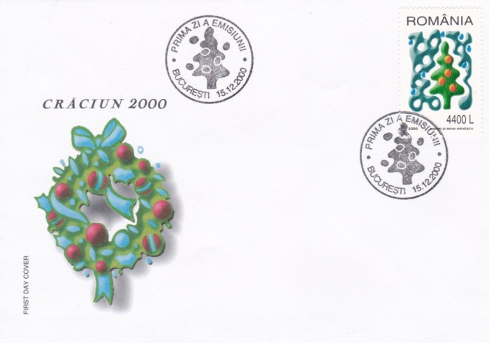 ROMANIA 2000 LP 1537 CRACIUN FDC ROMANIA 2000 LP 1537 CRACIUN FDC
