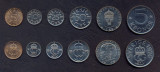 SUEDIA █ SET COMPLET DE MONEDE █ 5+10+25+50 &Ouml;re +1+5 Kronor █ 1976 █ UNC