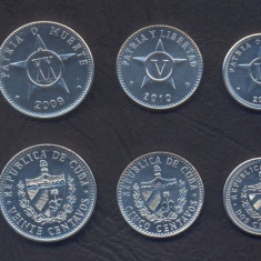 CUBA █ SET COMPLET DE MONEDE █ 1+2+5+20 Centavos +1 Peso █ 2009-2013 █ UNC