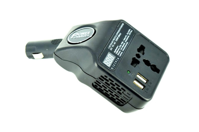 Invertor premium 120W 12V-220V Cod: 4068 cu priza si USB