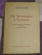 De Montaigne a Verlaine... / Gustave Charlier (pagini netaiate) foto