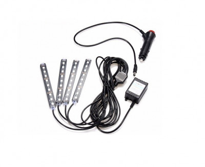 Kit interior LED SMD RGB 12.5cm si aplicatie telefon COD: LUX12.5RGB foto