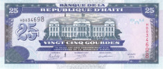 Bancnota Haiti 25 Gourdes 2015 - P266f UNC foto