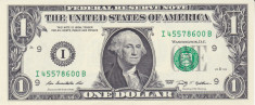 Bancnota Statele Unite ale Americii 1 Dolar 2009 - P530 UNC ( &amp;quot;I&amp;quot; = Minneapolis) foto