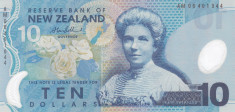 Bancnota Noua Zeelanda 10 Dolari 2006 - P186b UNC ( polimer ) foto