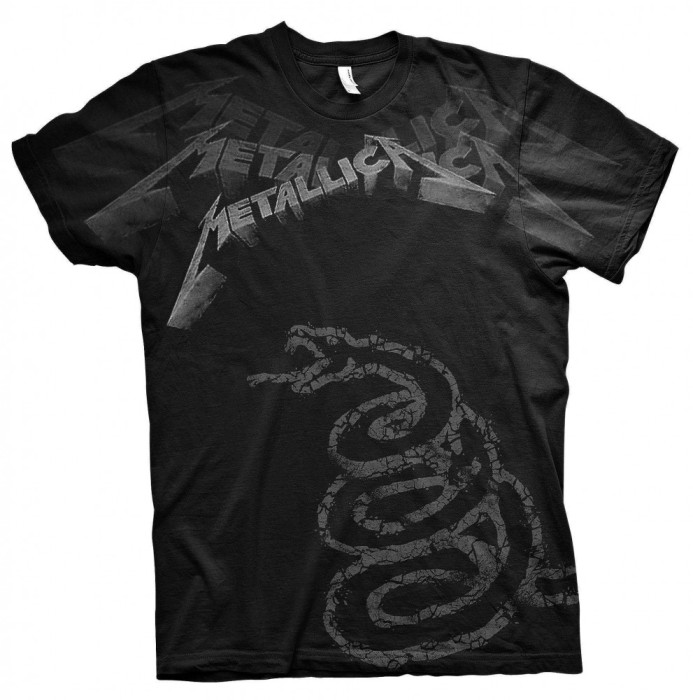 Tricou Metallica - Black Album Faded foto mare Tricou Metallica - Black Album Faded foto mare