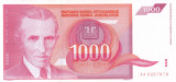 Bancnota Iugoslavia 1.000 Dinari 1992 - P114 UNC