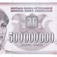 Bancnota Iugoslavia 500.000.000 Dinari 1993 - P125 UNC