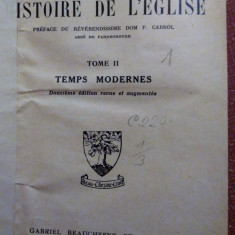 Histoire De L'eglise. Tome II, 1935. Temps Modernes - Dom Ch. Poulet