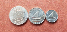 Yemen set 3 monede unc rare 1981-1982 foto
