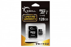 Card de memorie G.SKILL microSDXC 128GB Clasa 10 UHS-1 U1 cu adaptor SD foto