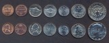 USA SUA █ SET COMPLET DE MONEDE █ 1+1+5+5+10+25+50 Cents █ 1961-2015 █ UNC