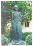 CPI B 10646 CARTE POSTALA - STATUIA EMINESCU - CURTEA BISERICII USPENIA BOTOSANI, Necirculata, Fotografie