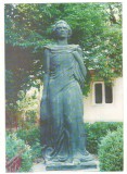 CPI B 10646 CARTE POSTALA - STATUIA EMINESCU - CURTEA BISERICII USPENIA BOTOSANI, Necirculata, Fotografie