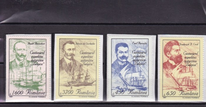 ROMANIA 1997 LP 1440 CENTENARUL EXPEDITIEI ANTARCTICE BELGICA SERIE MNH ROMANIA 1997 LP 1440 CENTENARUL EXPEDITIEI ANTARCTICE BELGICA SERIE MNH