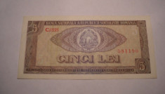 5 lei 1966 UNC foto