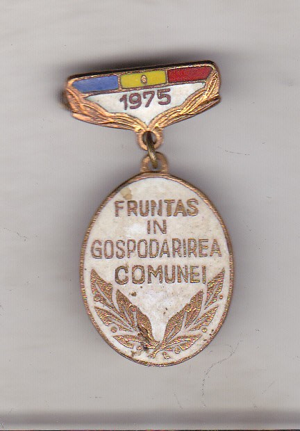 bnk ins Insigna Fruntas in gospodarirea comunei 1975