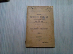 ISTORIA BISERICII ROMANE - Callist I. Botosaneanu, S. Popescu - 1902, 155 p. foto
