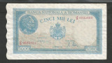 ROMANIA 5000 5.000 LEI 20 DECEMBRIE 1945 [28] P-55 Filigran Vertical , VF