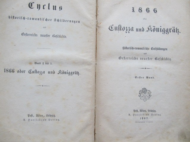 1866 oder Custozza und Koniggratz (3 vol.) - colegate , 1867
