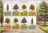 MOLDOVA 2018, Flora, Arbori, bloc, MNH, Nestampilat