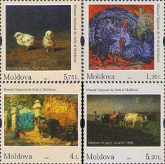 MOLDOVA 2017, Pictura, Fauna, serie neuzata, MNH foto