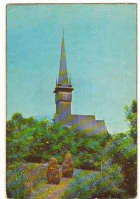 CPI B 10637 CARTE POSTALA - BISERICA DIN LEMN DIN PLOPIS, JUD. MARAMURES foto