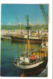 CPI B 10611 CARTE POSTALA - CONSTANTA. VEDERE DIN PORT, BARCA, VAPOR