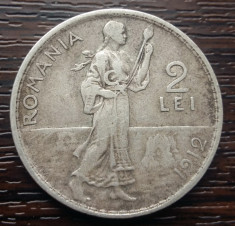 (A316) MONEDA DIN ARGINT ROMANIA - 2 LEI 1912, CAROL I foto