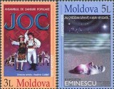 MOLDOVA 2003, EUROPA CEPT, Eminescu, Costume populare, serie neuzata, MNH, Nestampilat