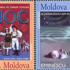 MOLDOVA 2003, EUROPA CEPT, Eminescu, Costume populare, serie neuzata, MNH