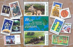 MOLDOVA 2003, 10 ani de la primele timbre EUROPA, serie neuzata, MNH foto