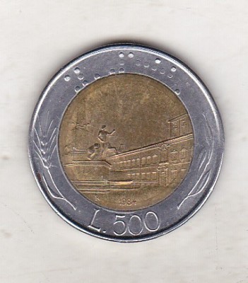 bnk mnd Italia 500 lire 1984 bimetal foto