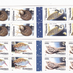 PASARI DE NOAPTE 1998,CARNETE CU 4 SERII POSTALE,ROMANIA.