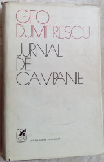 GEO DUMITRESCU-JURNAL DE CAMPANIE(IL. MIHU VULCANESCU/DEDICATIE PT FLAVIA BUREF) foto