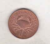 Bnk mnd Guernsey 1 penny 2006 , fauna marina, Europa