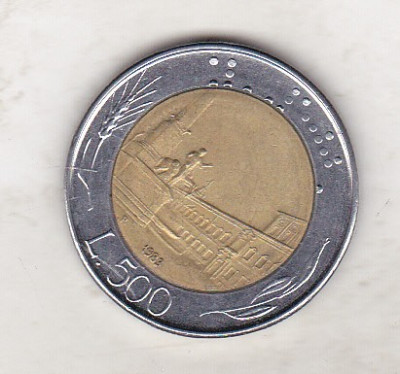 bnk mnd Italia 500 lire 1983 bimetal foto