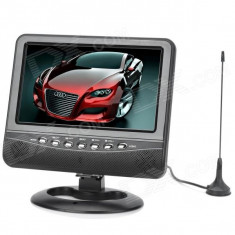 Televizor camping 19 cm diagonala tv 12v portabil tv auto AV usb radio fm foto