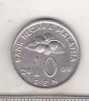 bnk mnd Malaezia Malaysia 10 sen 2008