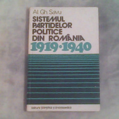 Sistemul partidelor politice din Romania 1919-1940-Al.Gh.Savu