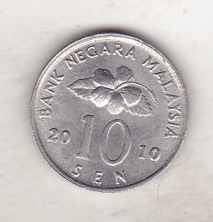 bnk mnd Malaezia Malaysia 10 sen 2010 foto