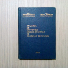 ANUARUL DE STATISTICA MEDICO-SANITARA AL ORASULUI BUCURESTI - 1964, 139 p.