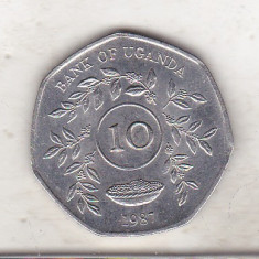 bnk mnd Uganda 10 shillingi 1987