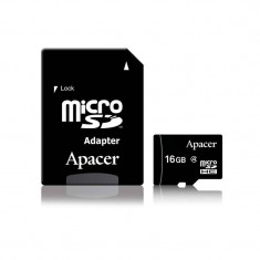 Card APACER microSDHC 16GB Clasa 4 cu adaptor SD foto