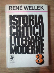 ISTORIA CRITICII LITERARE MODERNE 1750-1950 de RENE WELLEK , 1976 foto